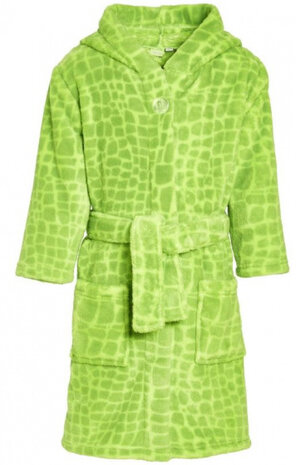 badjas Dino junior fleece groen maat 134-140