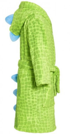 badjas Dino junior fleece groen maat 134-140