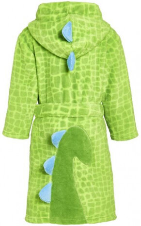 badjas Dino junior fleece groen maat 134-140