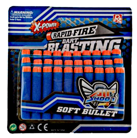 navulling bullit refill foam oranje/blauw 30-delig