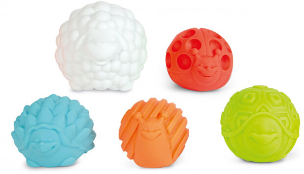 sensorische ballen baby 3+ maanden 5-delig