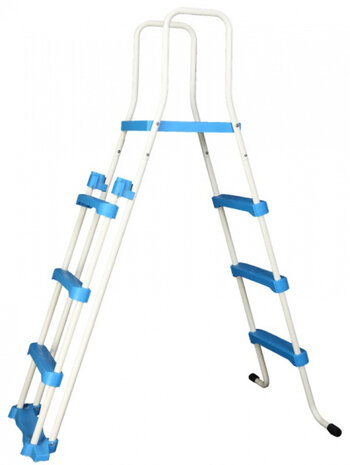 zwembadtrap A-Frame junior 122 cm wit/blauw