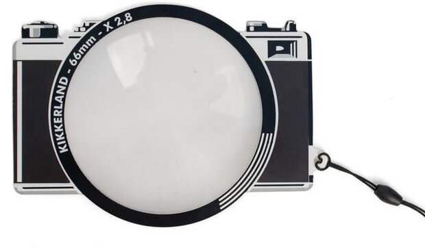 boekenlegger Camera junior 6,6 cm zwart/wit