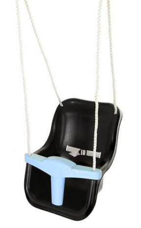 baby schommelzitje 55 x 36 x 38 cm zwart/blauw