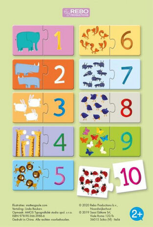 leerpuzzel cijfers junior karton 21-delig