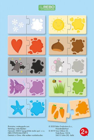 leerpuzzel kleuren junior karton 21-delig