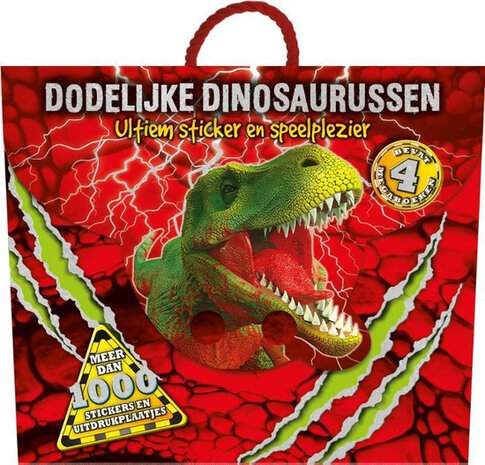 stickerboek Dodelijk Dino&#039;s jongens 1000 stuks