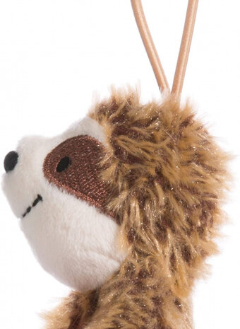 knuffelhanger Luiaard Right junior 10 cm polyester bruin