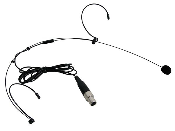hoofdmicrofoon draagbare zender 20Hz zwart