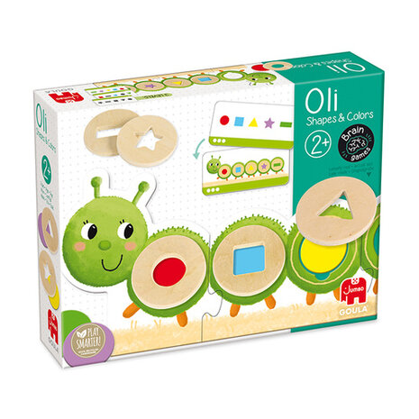 puzzel Vormenrups junior 25 x 19 cm hout groen