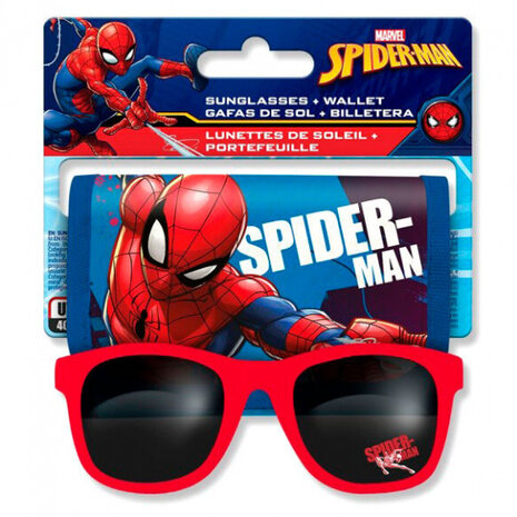 portemonnee met zonnebril Spider-Man jongens 2-delig