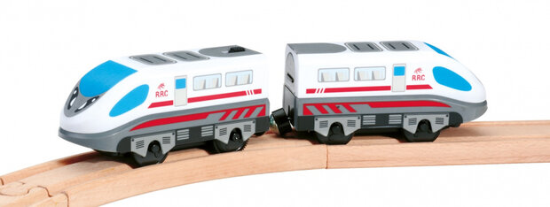 trein High Speed B/O junior 50 x 18 x 30 cm cm wit/grijs