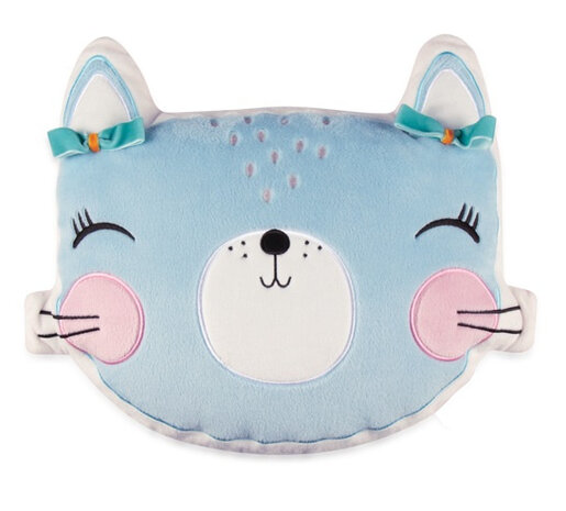 kussen junior 35 cm polyester wit/roze