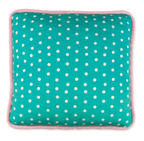 kussen junior 35 x 35 cm polyester wit/groen