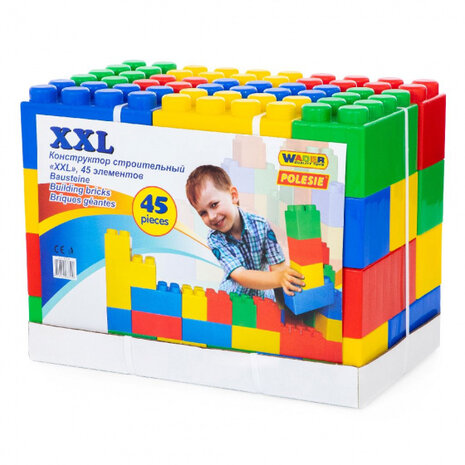 blokkenset Klassiek junior 21,5 x 12 cm 45-delig