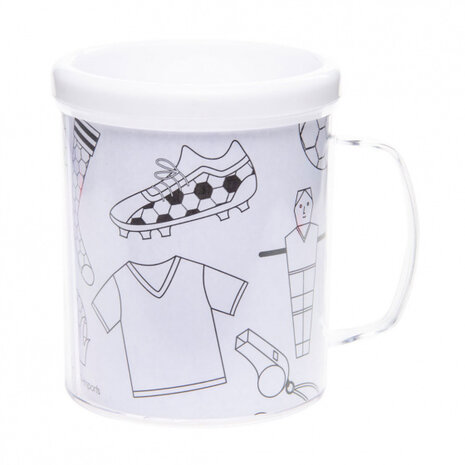 mok blanco 300 ml junior zwart/wit