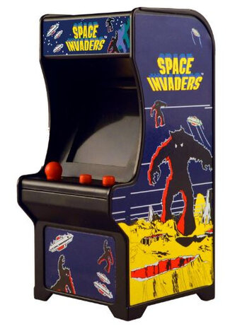 speelautomaat Space Invaders 6 x 8 x 13 cm blauw