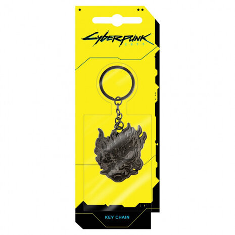 sleutelhanger Samurai Demon metaal zwart