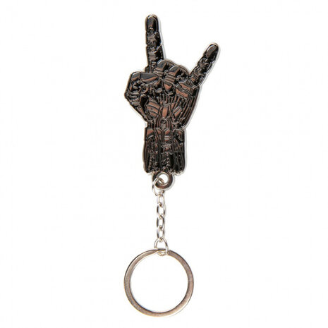 sleutelhanger Silverhand 3,8 x 7 cm metaal zilver