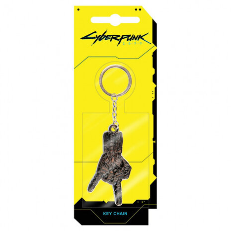 sleutelhanger Silverhand 3,8 x 7 cm metaal zilver