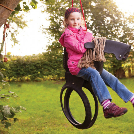 schommel Kids in the Garden 104 cm rubber zwart