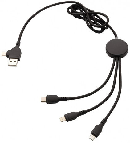 oplaadkabel Light Up 120 cm ABS zwart