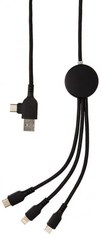 oplaadkabel Light Up 120 cm ABS zwart