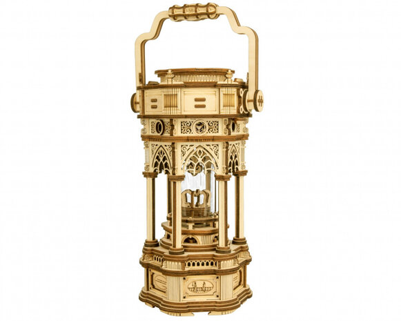bouwpakket 3D Victorian Lantern 14 x 11,5 cm hout bruin