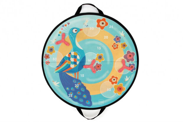 gooispel pauw junior 60 cm polyester blauw 4-delig