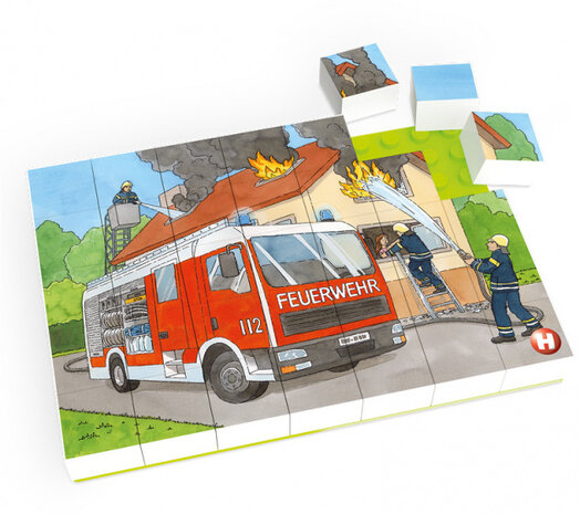 puzzel brandweer junior 26,5 x 18,2 cm 35 stukjes