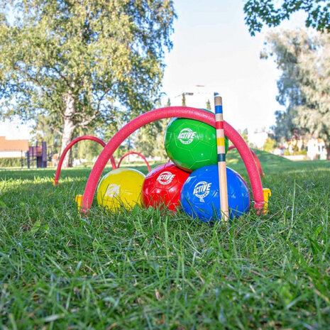voetbalcroquet junior 38 x 39 cm foam 12-delig