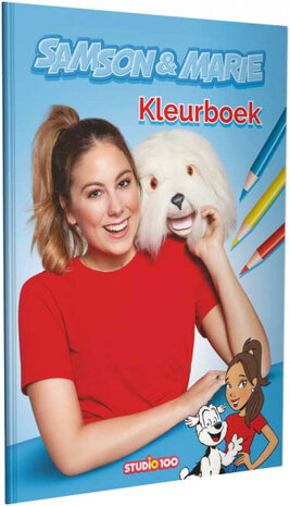 kleurboek Samson &amp; Marie junior A4 papier blauw