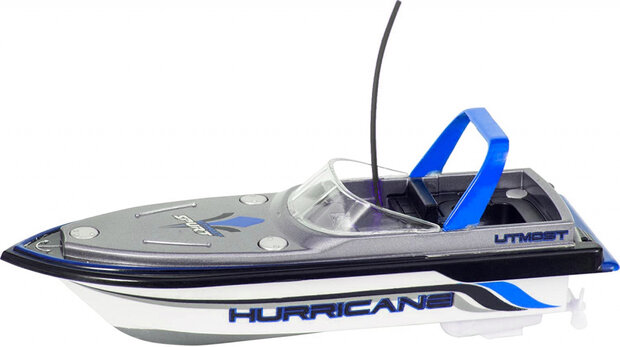 speedboot RC junior 16 x 7 cm wit/blauw 6-delig