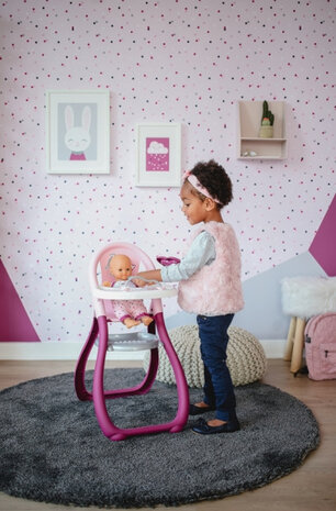 babypoppenstoel Baby Nurse 40,64 x 71,12 cm roze/paars