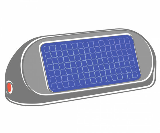 speelhuislamp Nomad Solar 15 x 5 cm grijs/grood