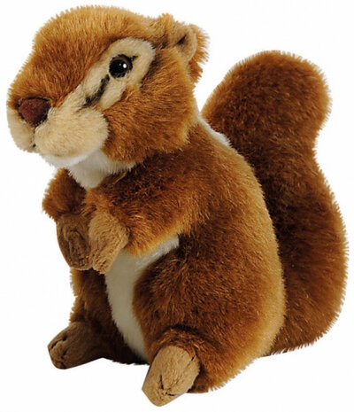 knuffeleekhoorn junior 20 cm pluche bruin/beige