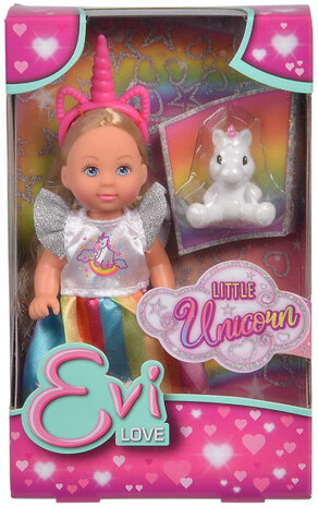 pop Evi Love eenhoorn junior 12 cm wit 3-delig