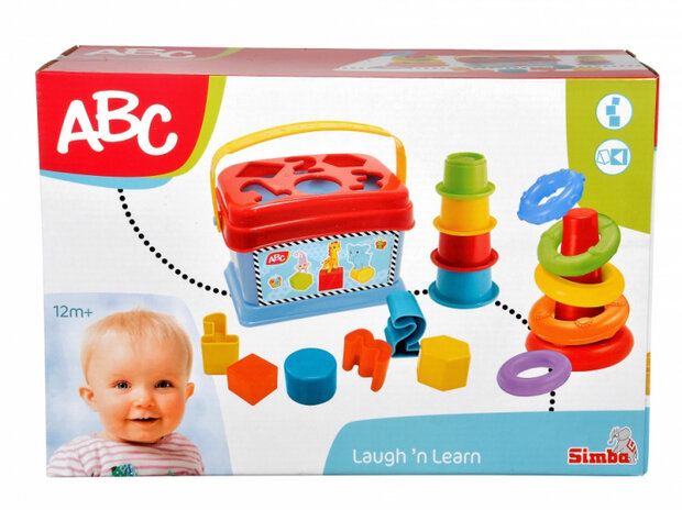 speelset ABC vormen &amp; stapelen junior 3-delig