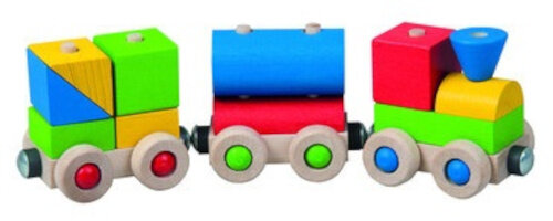speelgoedtrein Happy Train junior 12,6 x 7,6 cm hout