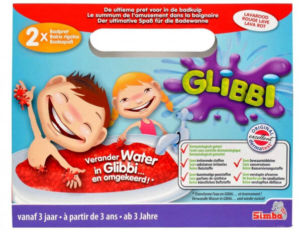 badslijm Glibbi junior rood 2 stuks