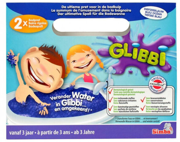 badslijm Glibbi junior blauw 2 stuks