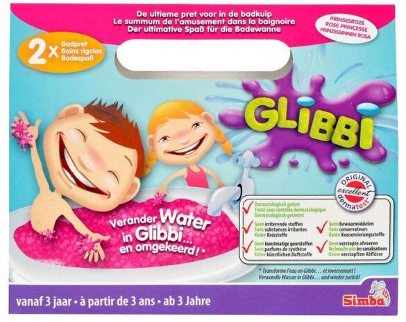 badslijm Glibbi junior roze 2 stuks