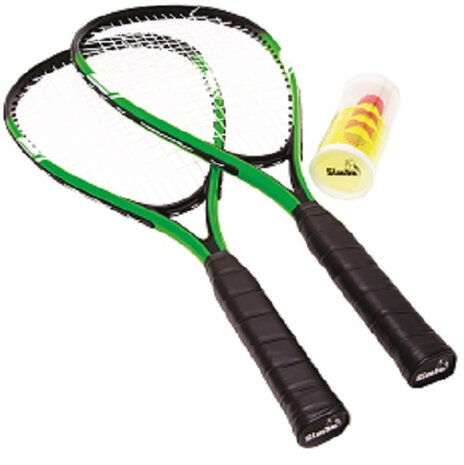 badmintonset staal groen 6-delig