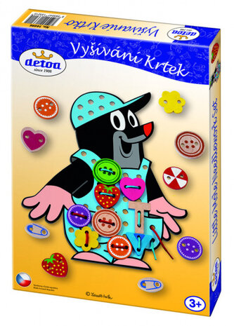 rijgspel mol junior hout/karton 26-delig
