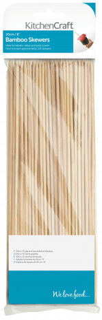 sat&eacute;prikkers 20 cm bamboe naturel 100 stuks
