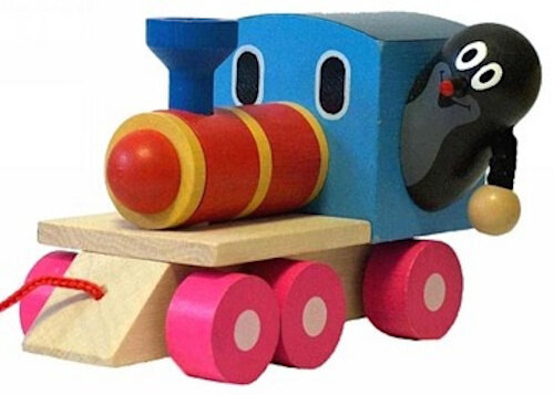 trekfiguur locomotief junior 12,5 cm hout multicolor