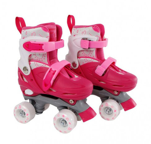 rolschaatsen verstelbaar meisjes roze maat 27/30