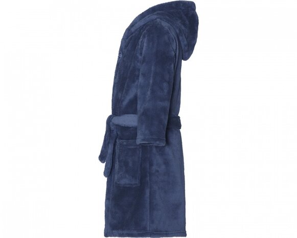 badjas junior polyester donkerblauw maat 170/176