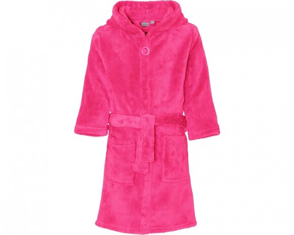 badjas junior polyester donkerroze maat 158/164