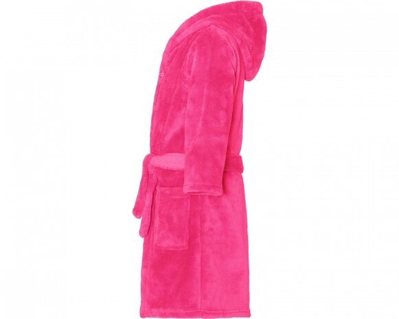 badjas junior polyester donkerroze maat 158/164
